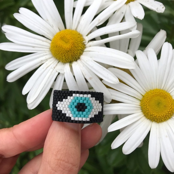 Handmade Ojito Evil Eye Ring - Picture 5 of 6